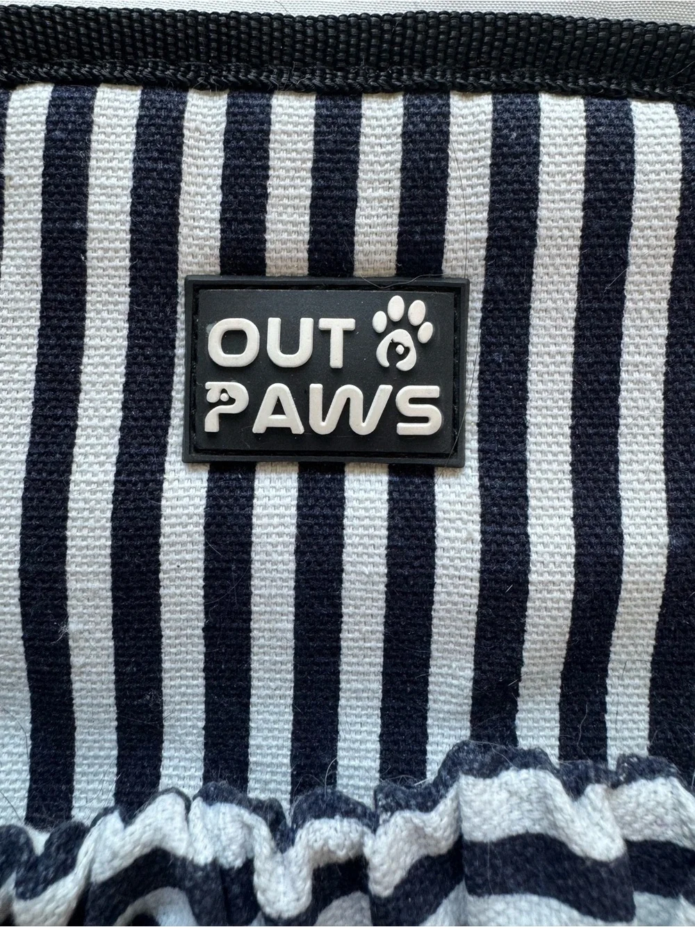 Navy and White Striped Small Pet Carrier Backpack